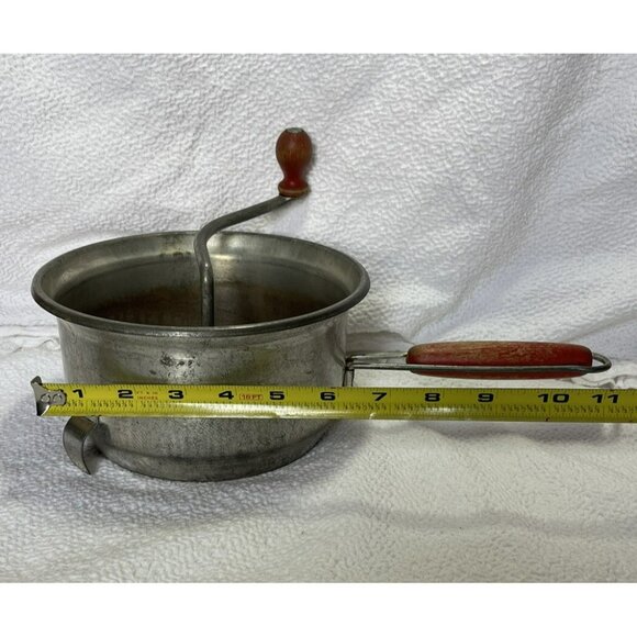 Food Mill Manual Ricer Masher Vintage With Wood Handles - Picture 2 of 8